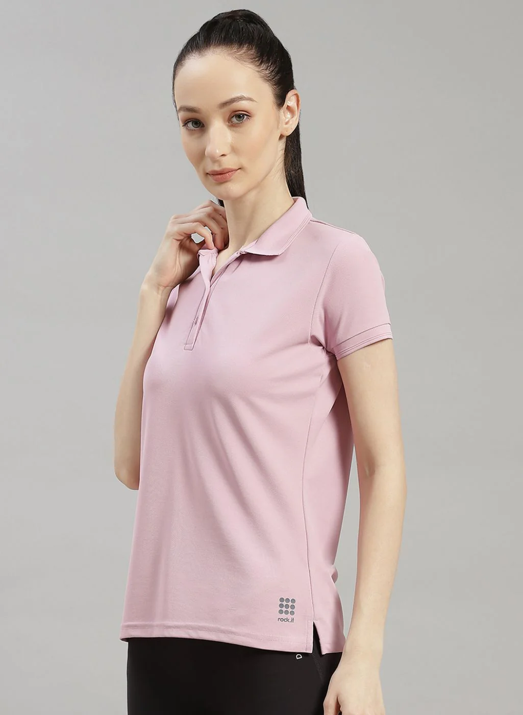 Rock.it Women Purple Solid T-Shirt - Image 2