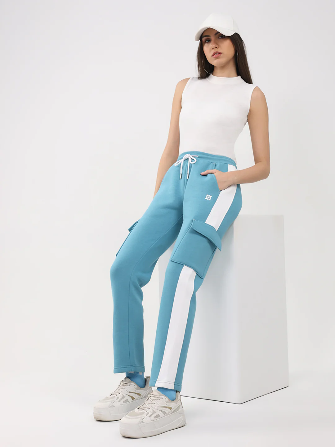 Rock.it Women Teal Blue Solid Regular Fit Winter Lower - Image 2