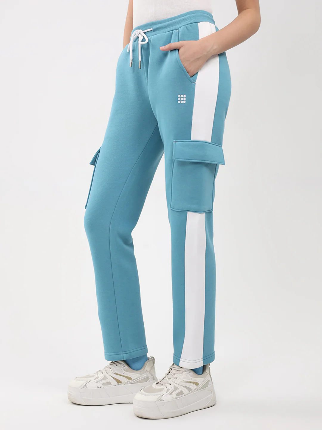 Rock.it Women Teal Blue Solid Regular Fit Winter Lower - Image 3