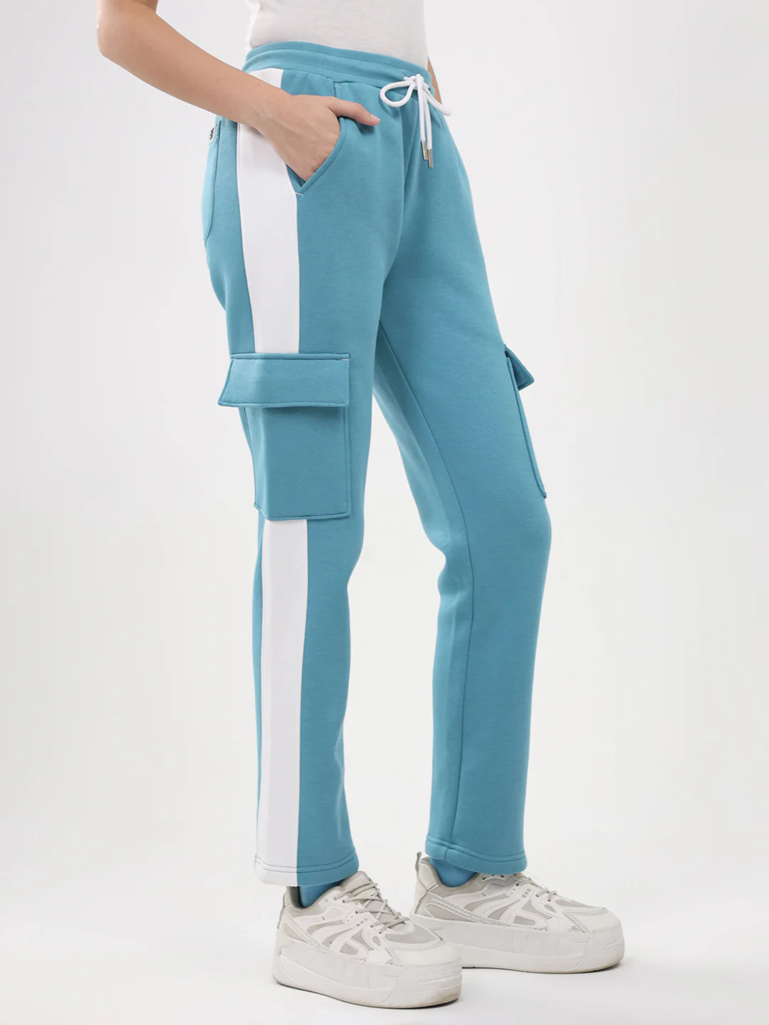 Rock.it Women Teal Blue Solid Regular Fit Winter Lower - Image 4