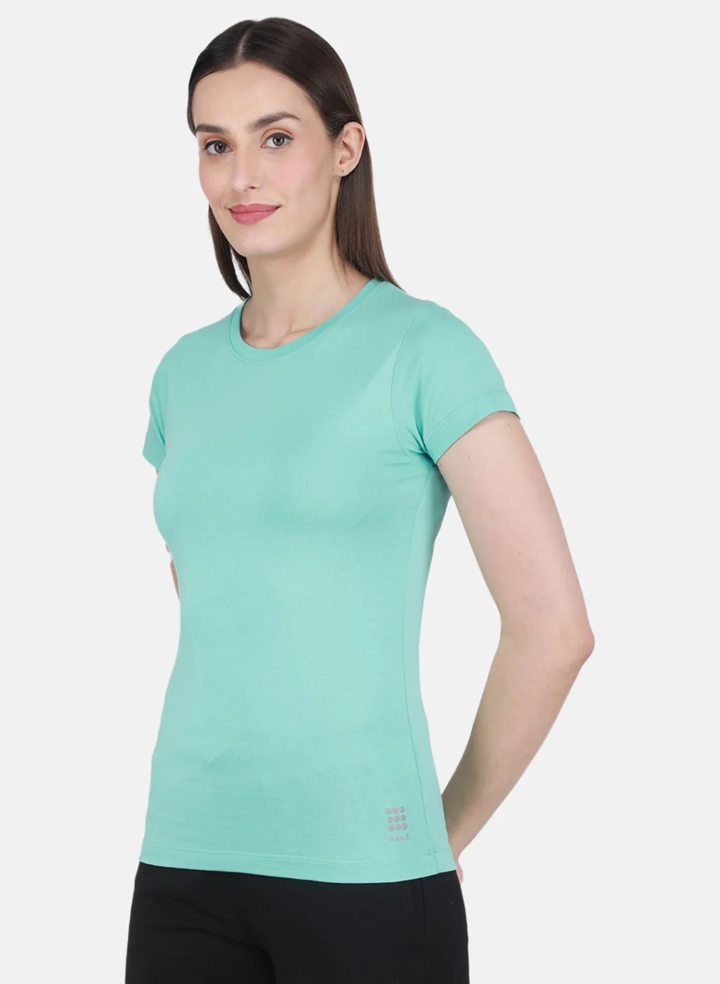 Rock.it Women Turquoise Blue Solid Top - Image 2