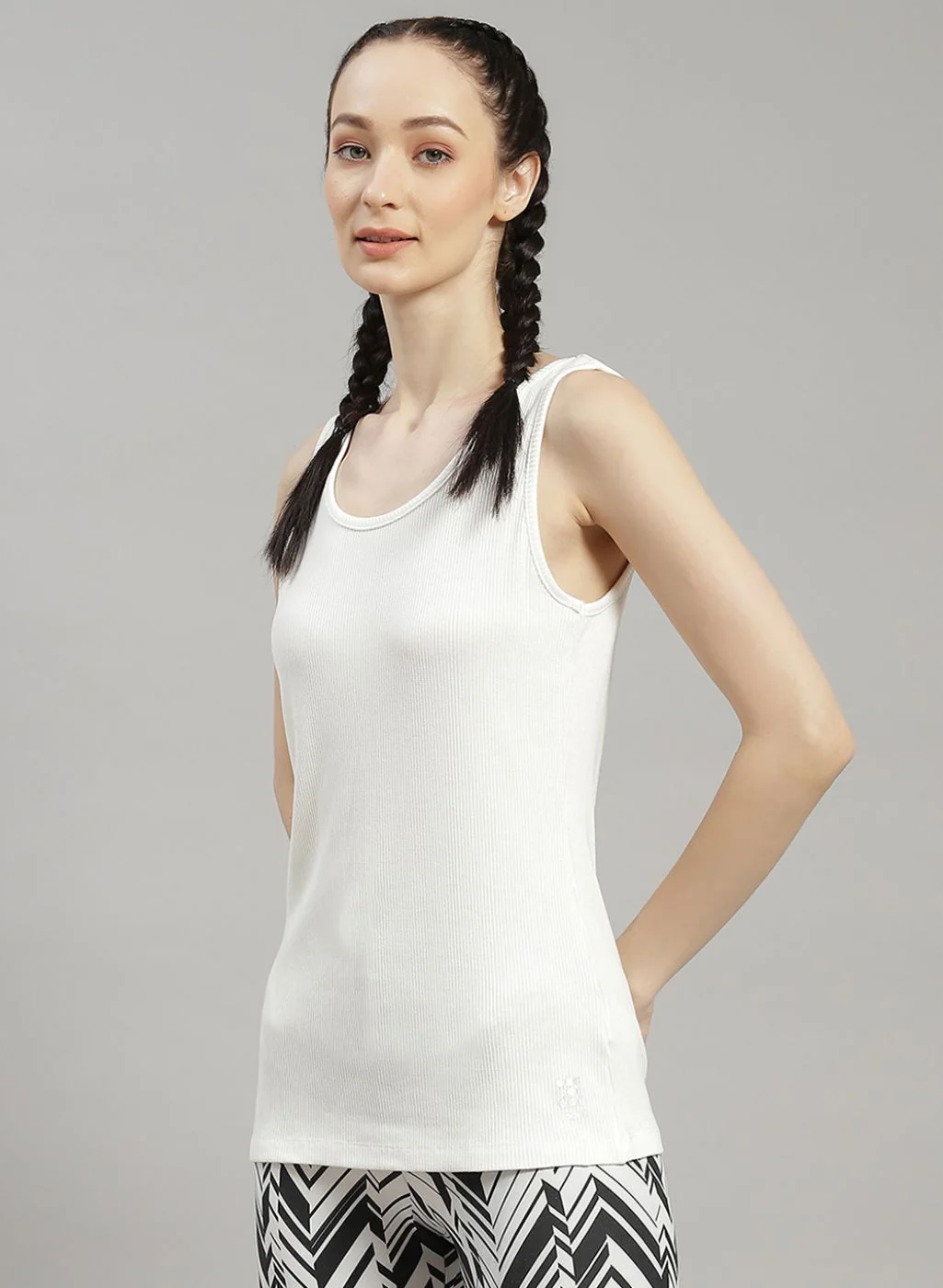 Rock.it Women White Solid Top - Image 2