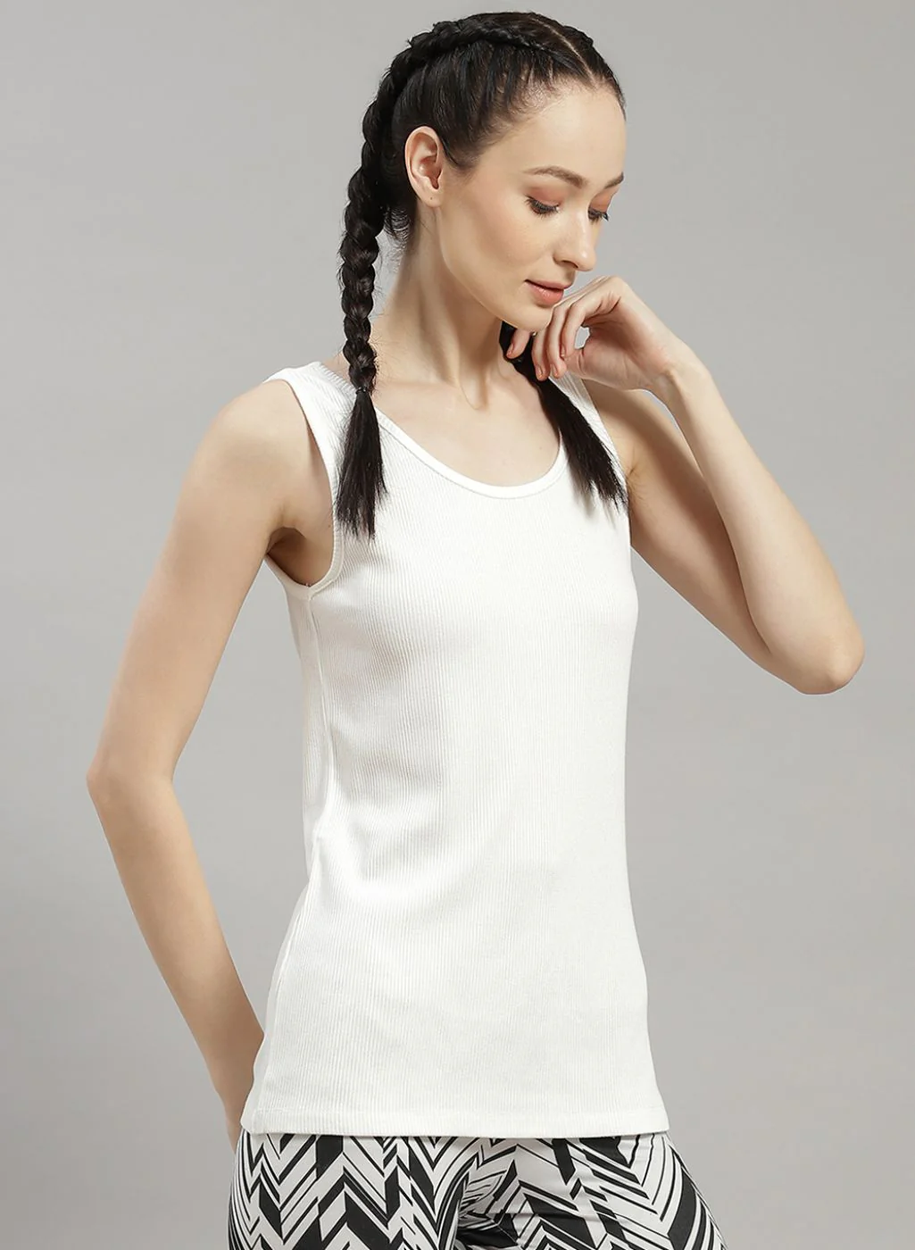 Rock.it Women White Solid Top - Image 3