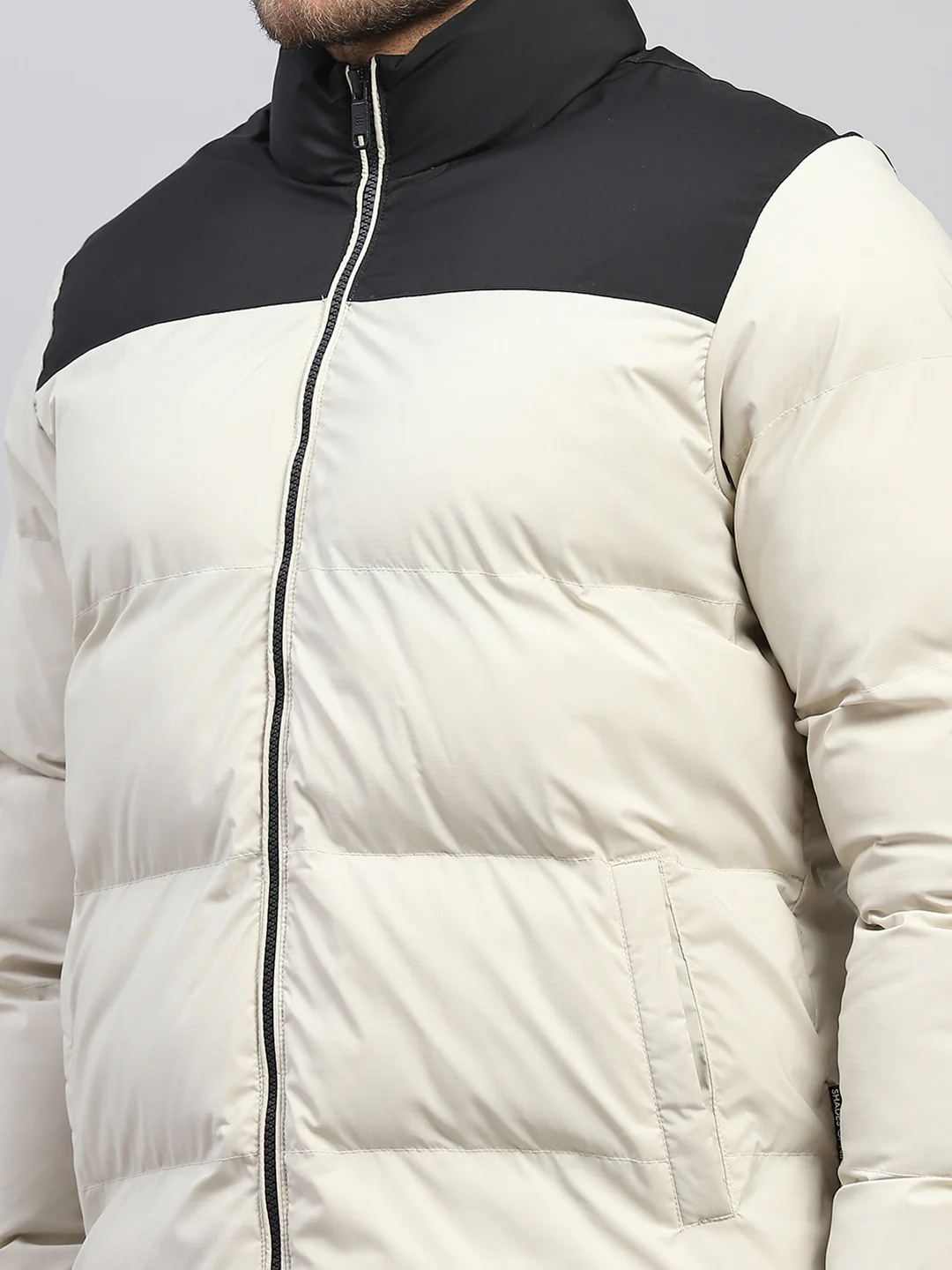 Rock.it Men Beige Solid Hooded Full Sleeve Jacket - Image 6