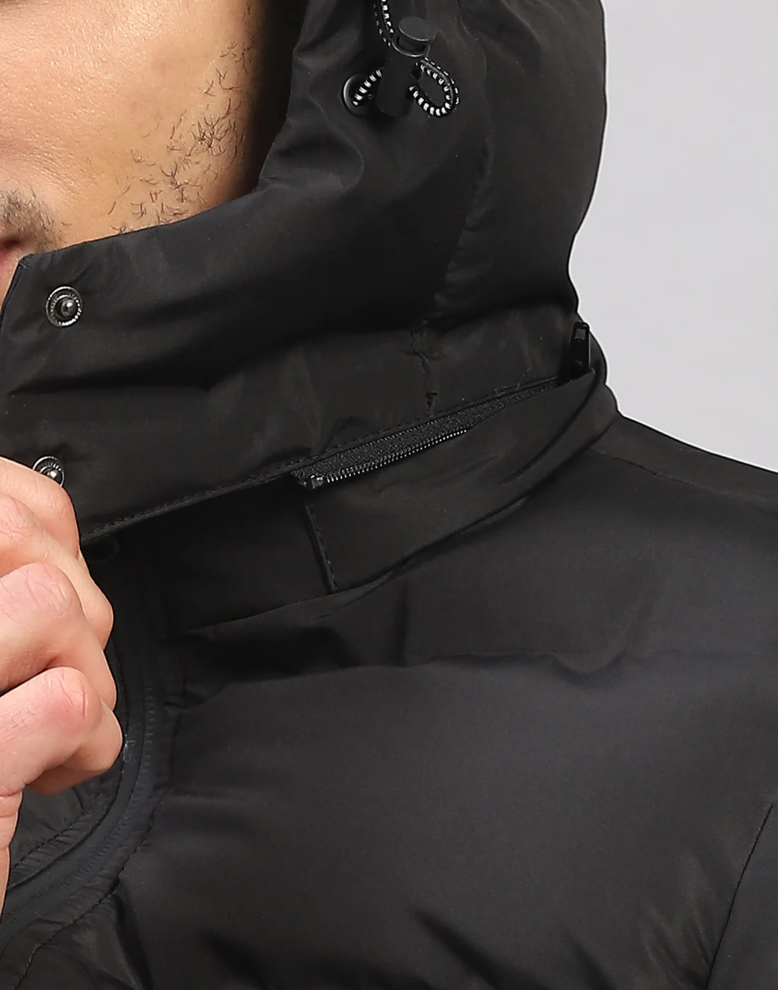 Rock.it Men Black Self Design Collar Full Sleeve Jacket - Image 8