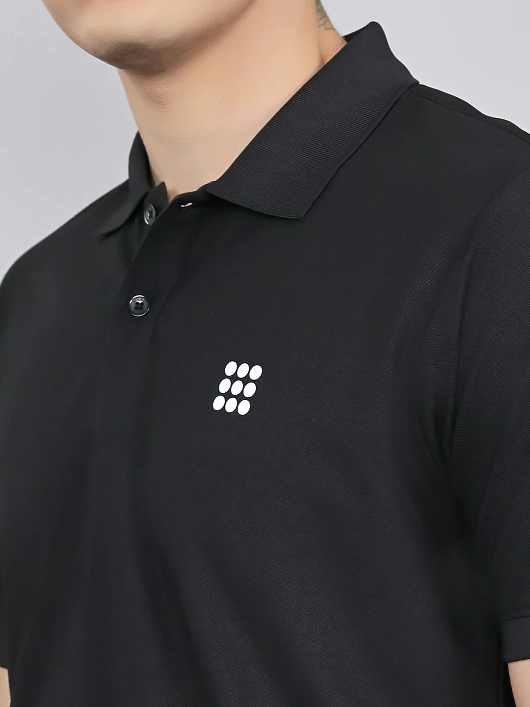 Rock.it Men Black Solid Collar Half Sleeve T-Shirt - Image 6