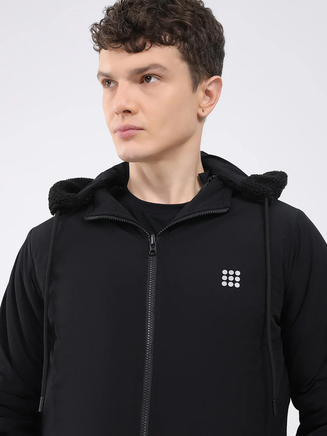 Rock.it Men Black Solid Hooded Full Sleeve Reversible Jacket - Image 10