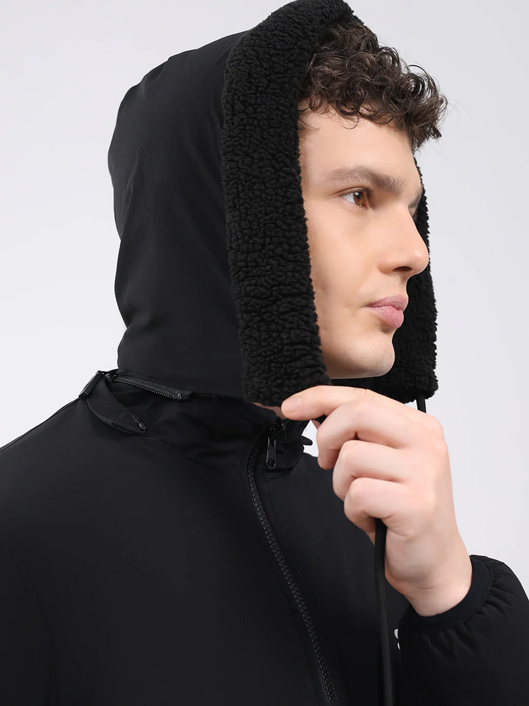 Rock.it Men Black Solid Hooded Full Sleeve Reversible Jacket - Image 9