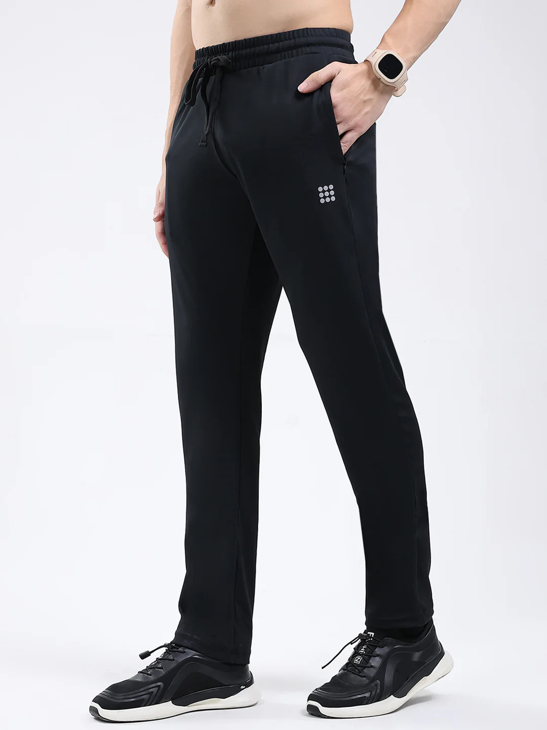 Rock.it Men Black Solid Regular Fit Winter Lower - Image 3