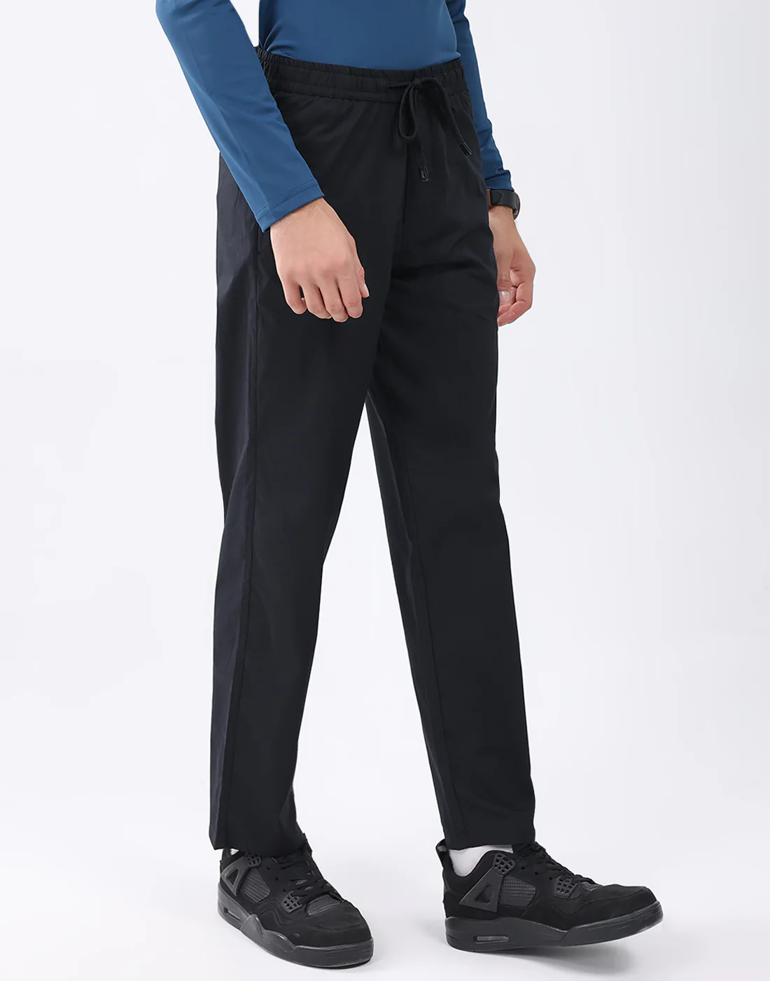 Rock.it Men Black Solid Regular Fit Winter Lower - Image 3
