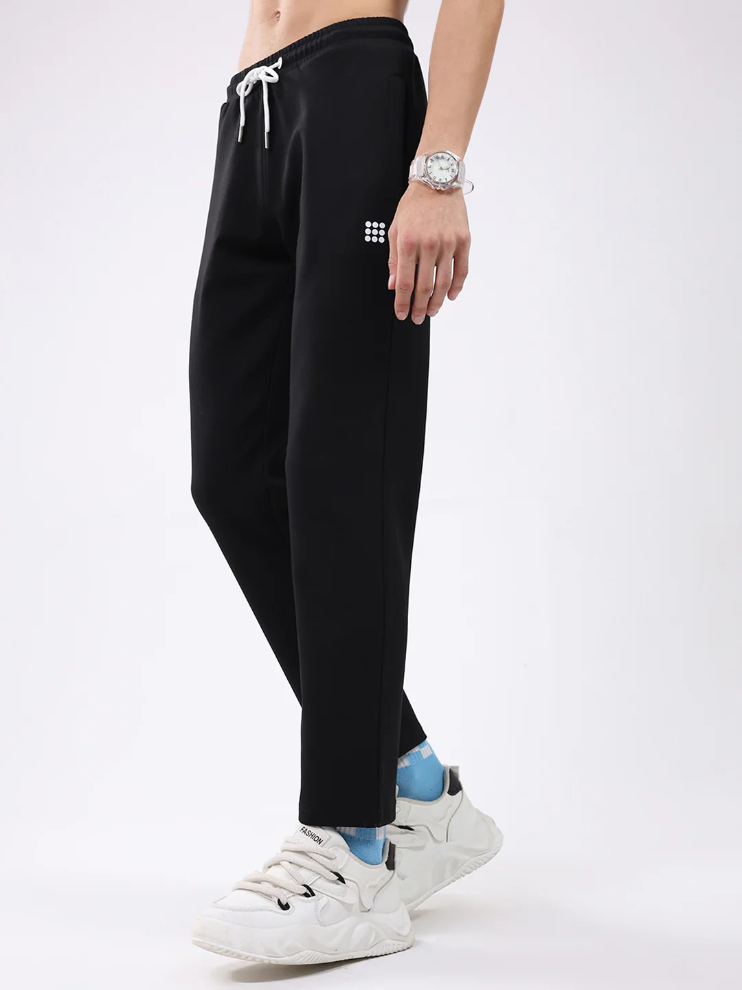 Rock.it Men Black Solid Slim Fit Winter Lower - Image 3
