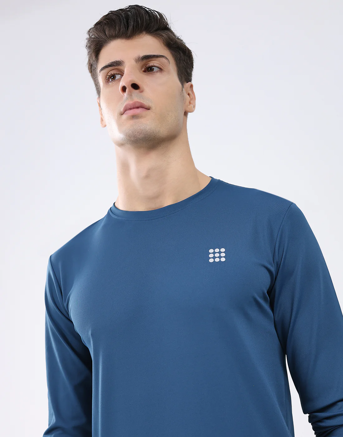 Rock.it Men Blue Solid Round Neck Full Sleeve T-Shirt - Image 6