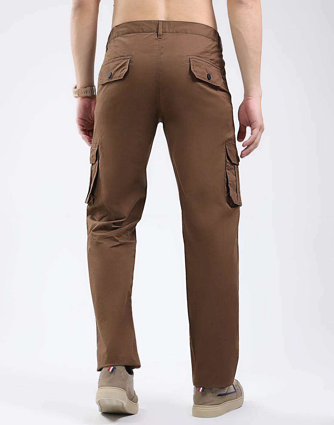 Rock.it Men Brown Solid Regular Fit Cargo - Image 5