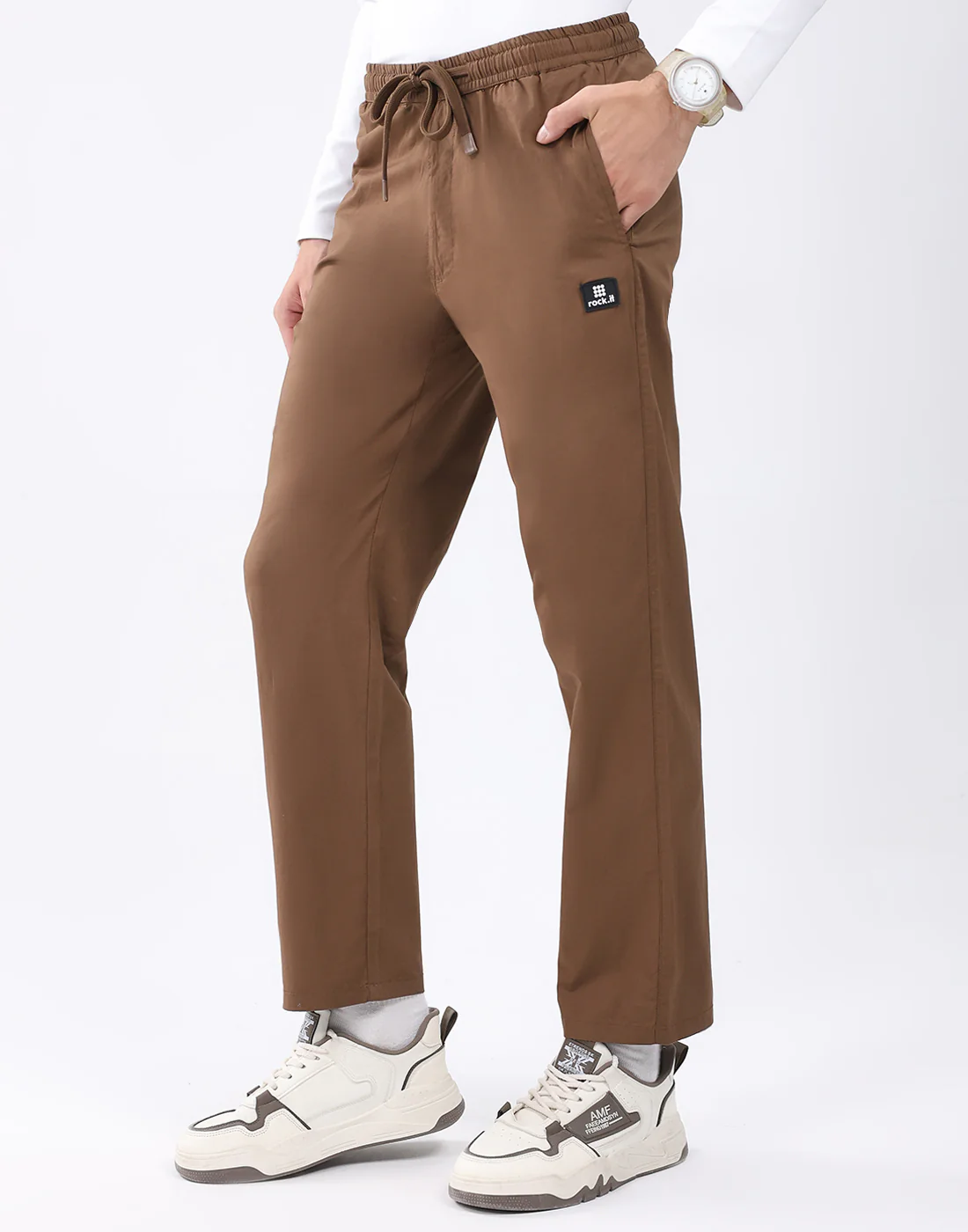 Rock.it Men Brown Solid Regular Fit Winter Lower - Image 2