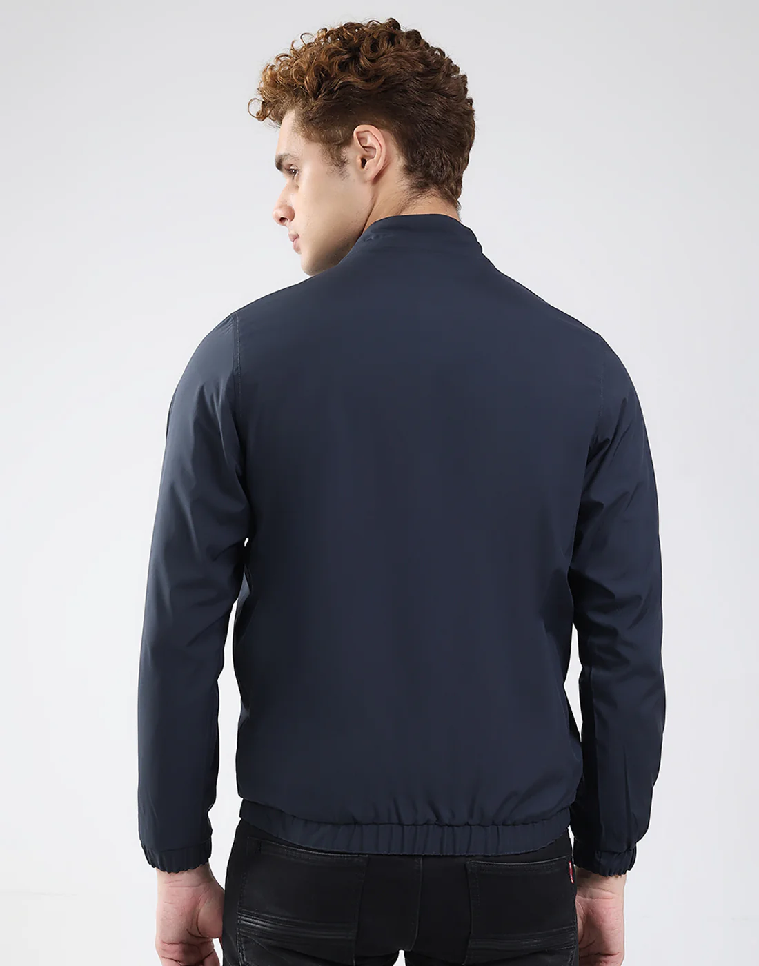 Rock.it Men Grey Solid Mock Neck Full Sleeve Jacket - Image 10