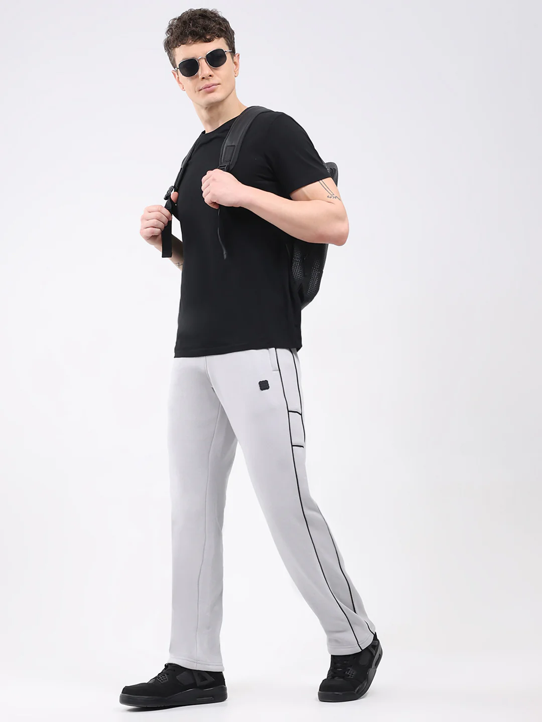 Rock.it Men Light Grey Solid Regular Fit Winter Lower - Image 2