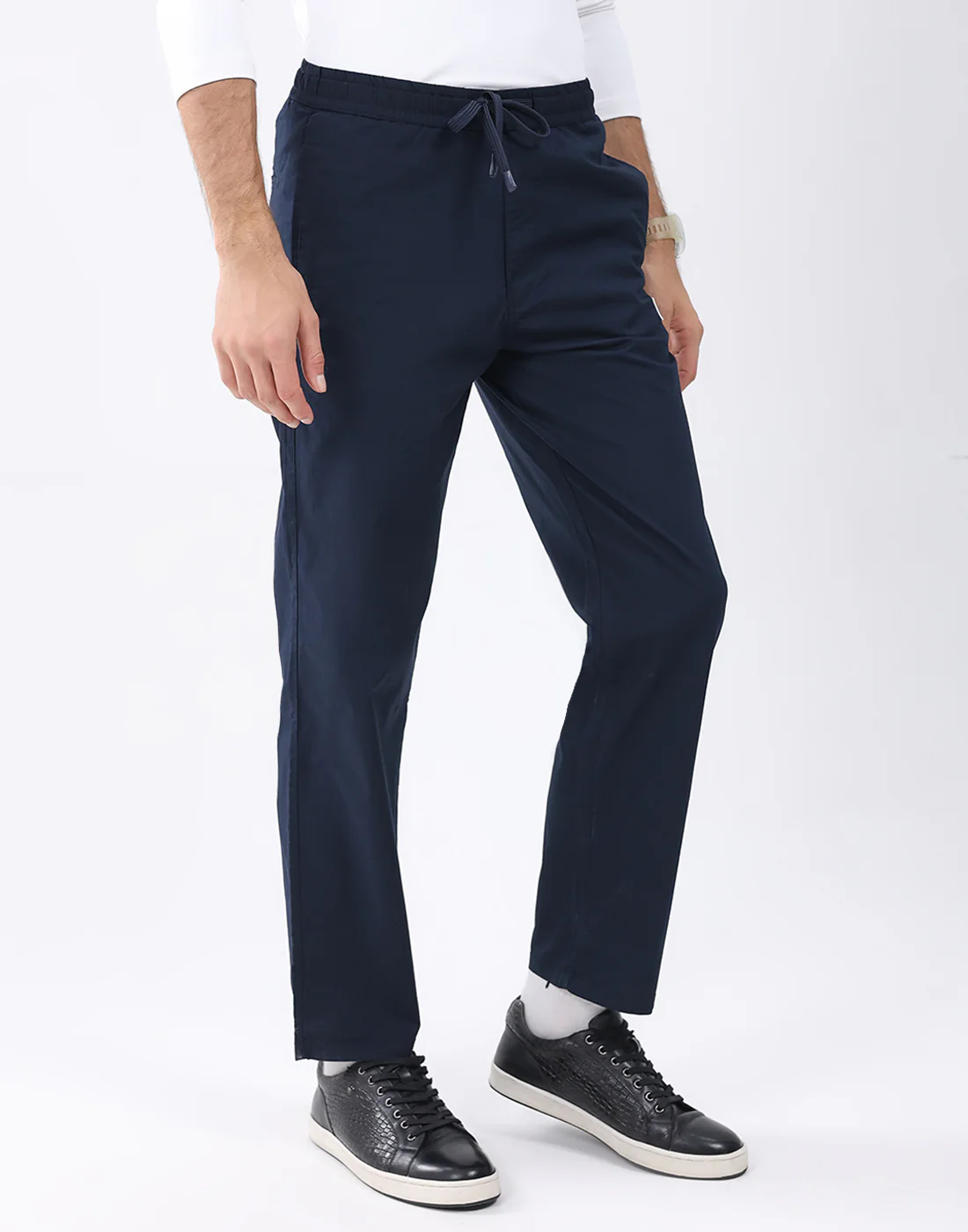 Rock.it Men Navy Blue Solid Regular Fit Winter Lower - Image 3