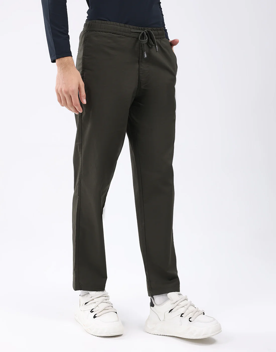 Rock.it Men Olive Solid Regular Fit Winter Lower - Image 3