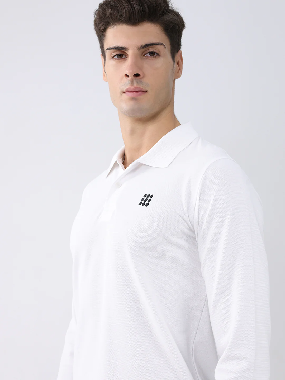 Rock.it Men White Solid Collar Full Sleeve Winter T-Shirt - Image 7