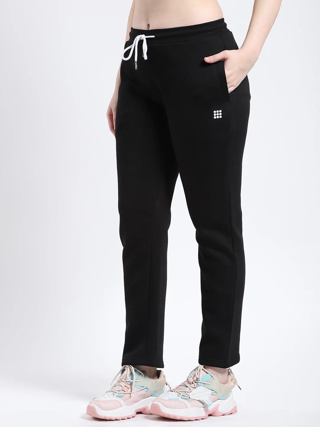 Rock.it Women Black Solid Regular Fit Winter Lower - Image 3