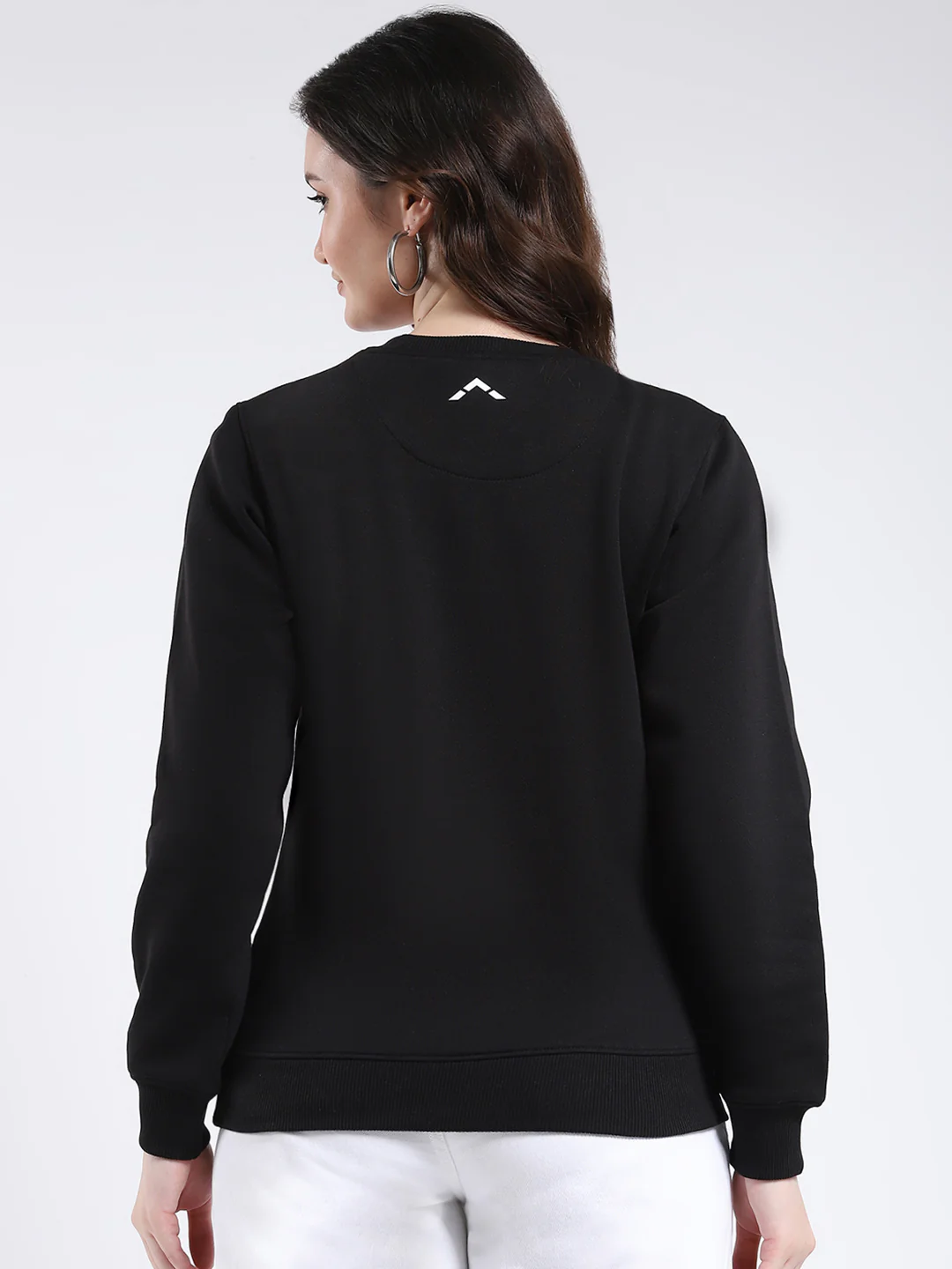 Rock.it Women Black Solid Round Neck Full Sleeve Sweatshirt - Image 5