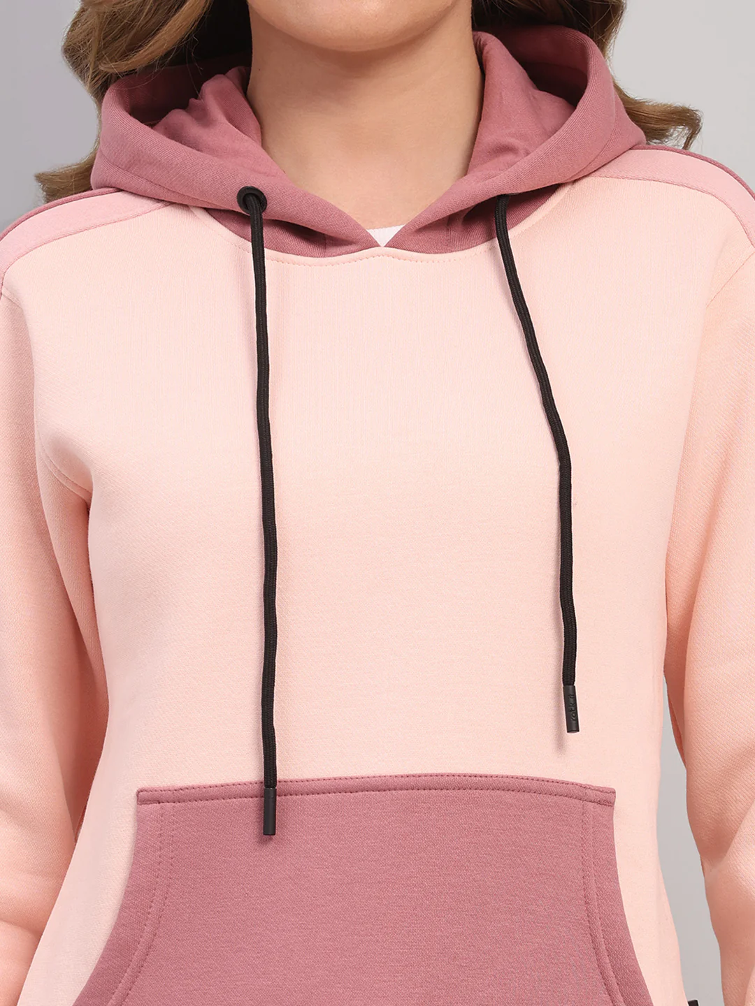 Rock.it Women Mauve Solid Hooded Full Sleeve Winter Tracksuit - Image 7