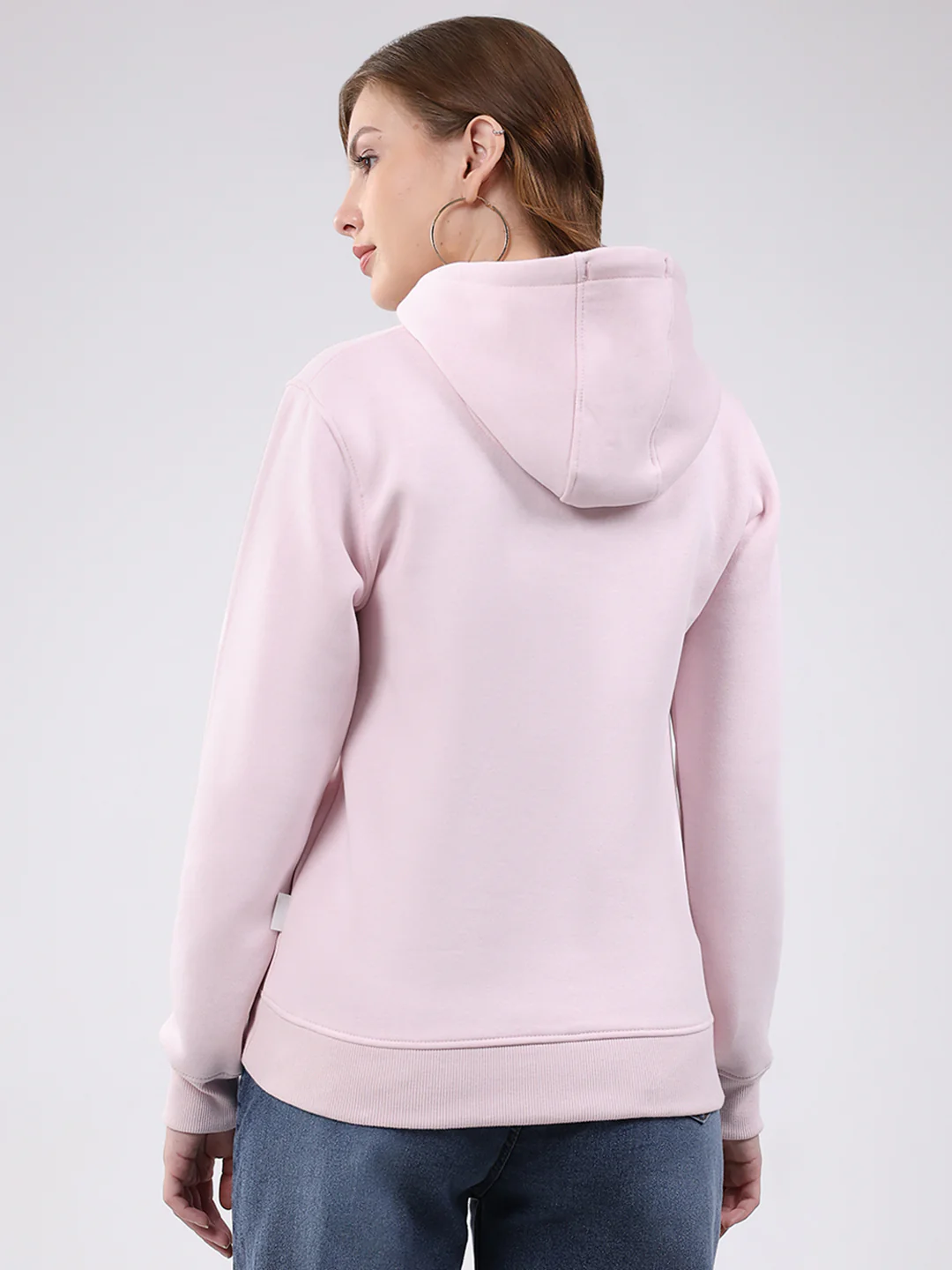 Rock.it Women Pink Printed Hooded Full Sleeve Sweatshirt - Image 5