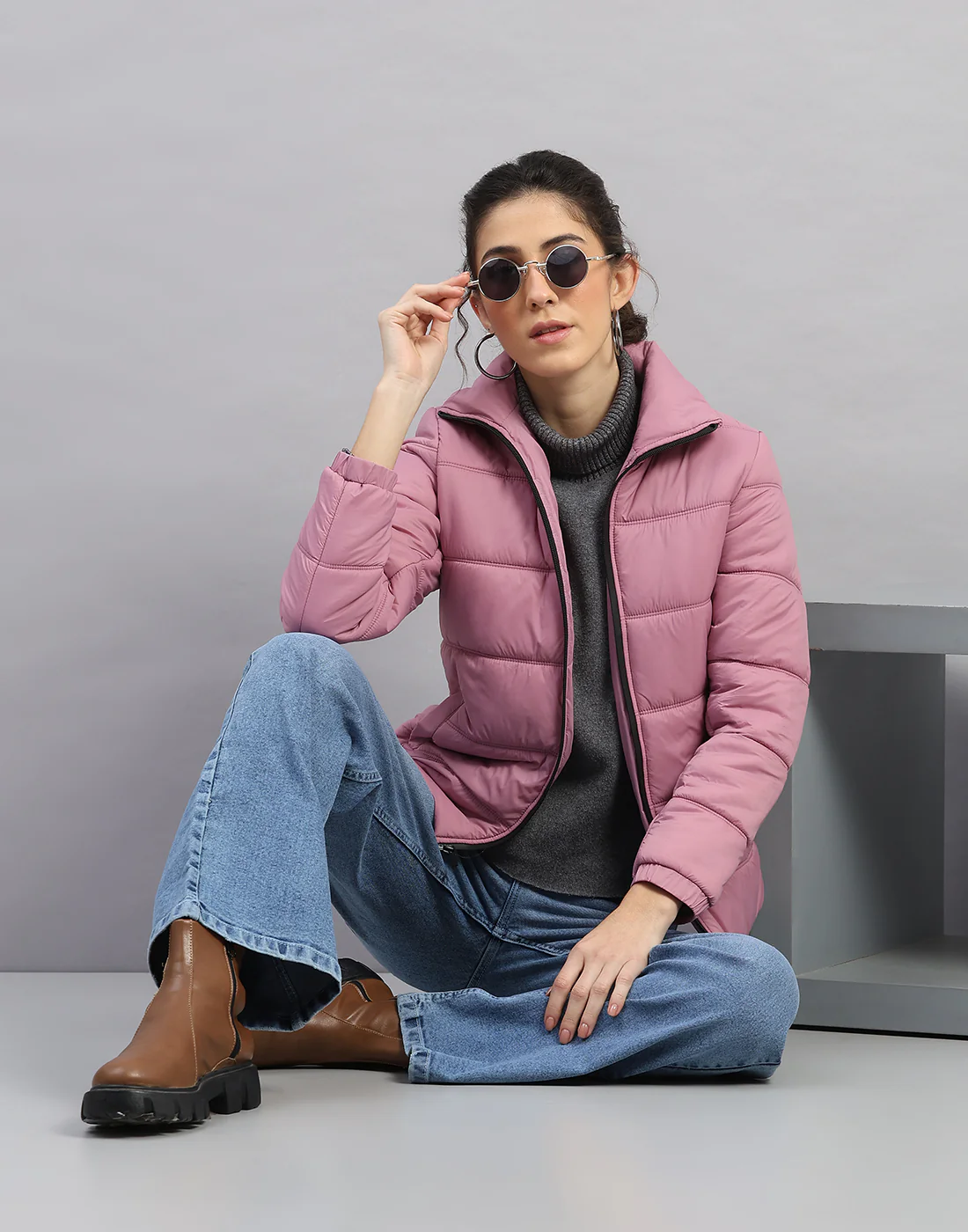 Rock.it Women Purple Solid Collar Full Sleeve Jacket - Image 5