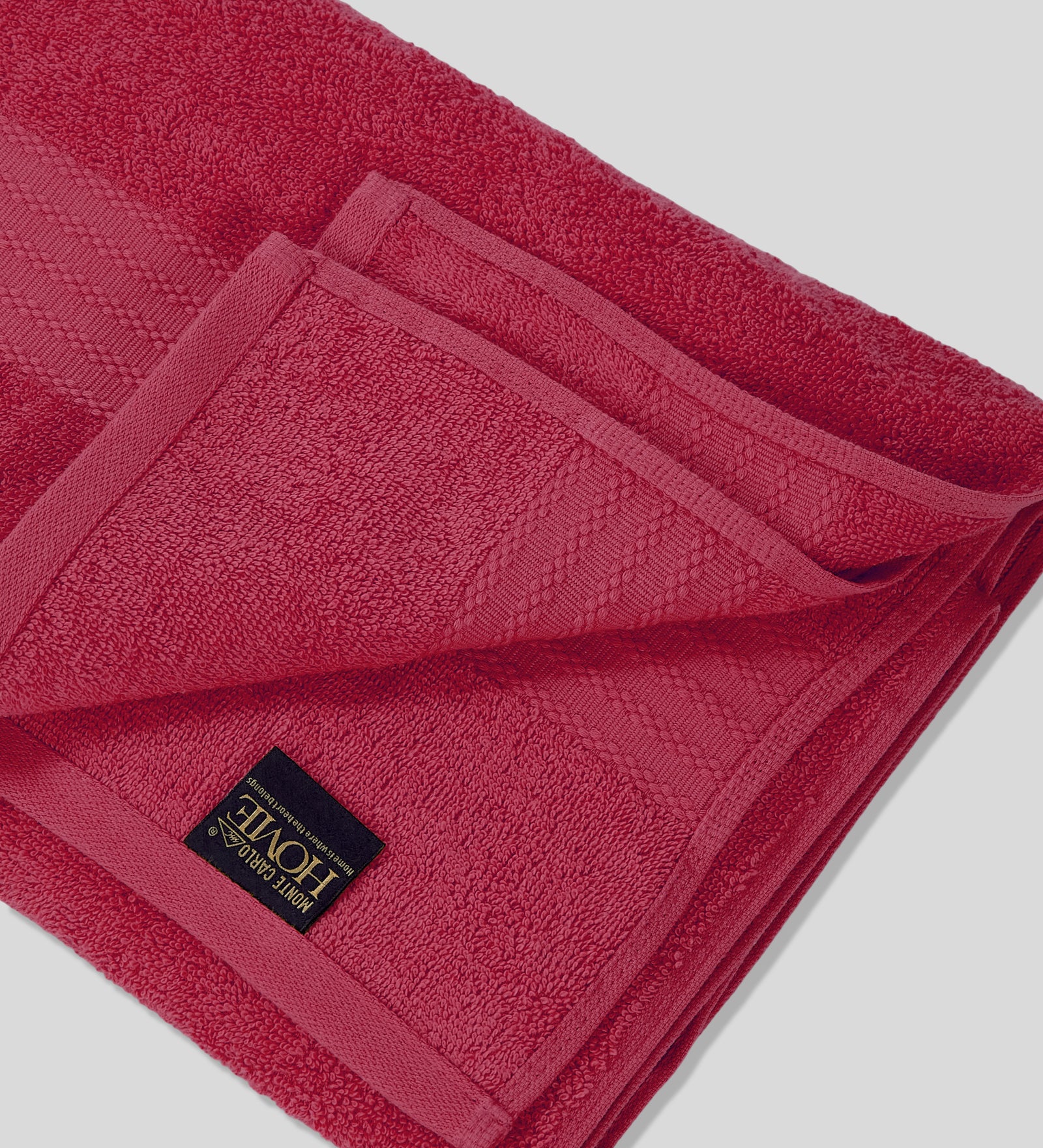 Rose Red Pure Cotton Solid 380 GSM Bath Towel 1 Piece (Jazz Collection) - Image 5