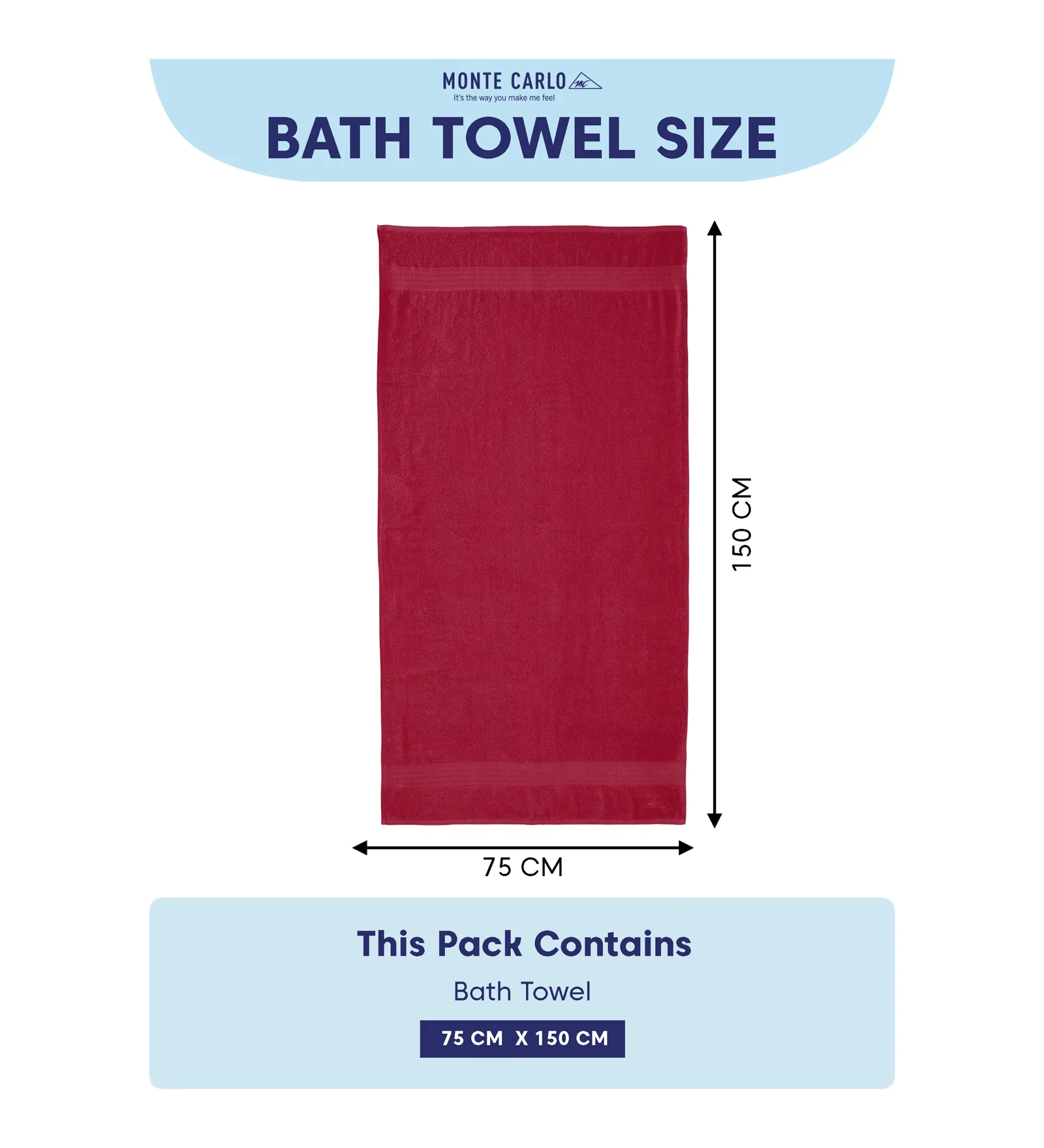 Rose Red Pure Cotton Solid 380 GSM Bath Towel 1 Piece (Jazz Collection) - Image 8