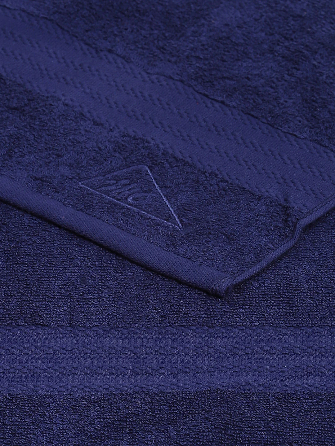 Royal Blue Cotton Solid 400 GSM Bath Towel (Jazz) - Image 4