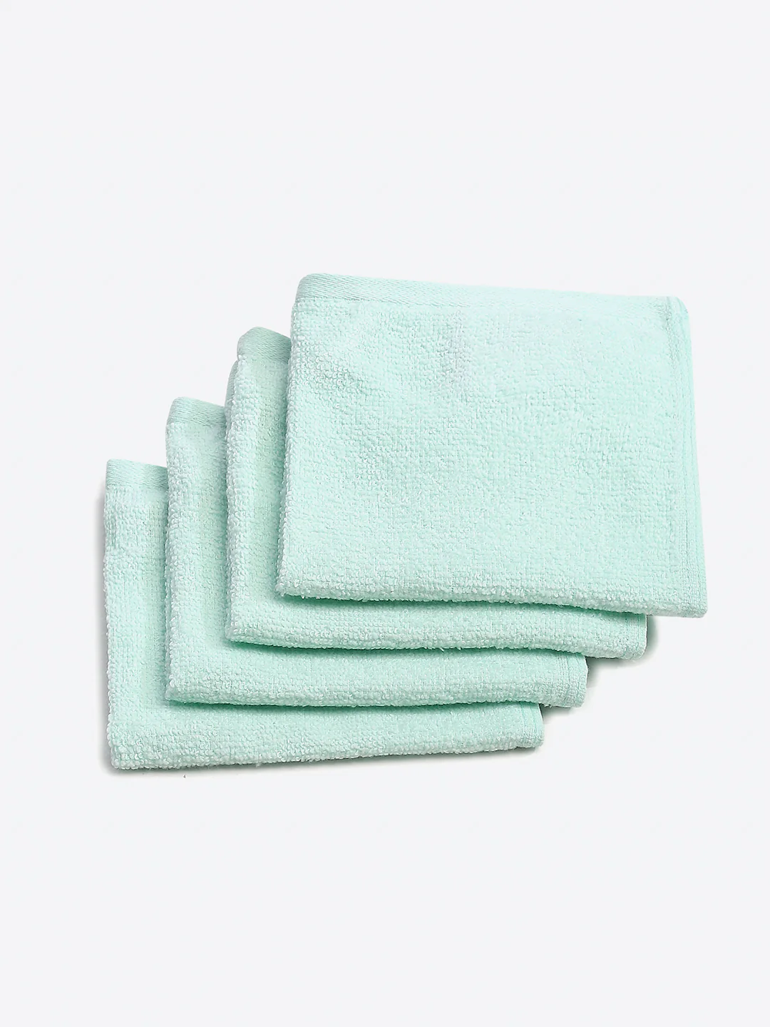 Sea Green Cotton Solid 600 GSM Face Towel (Pack of 4) - Image 2