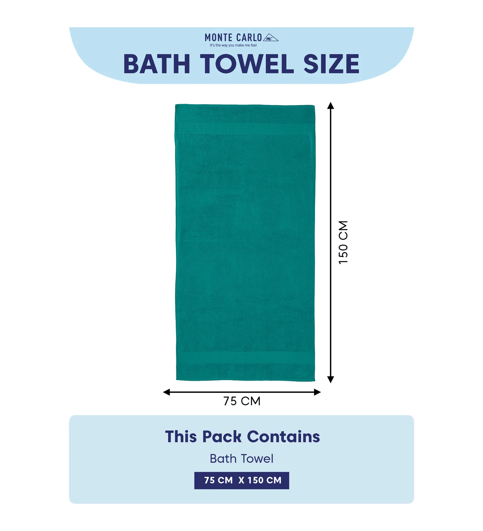 Sea Green Pure Cotton Solid 380 GSM Bath Towel 1 Piece (Jazz Collection) - Image 8