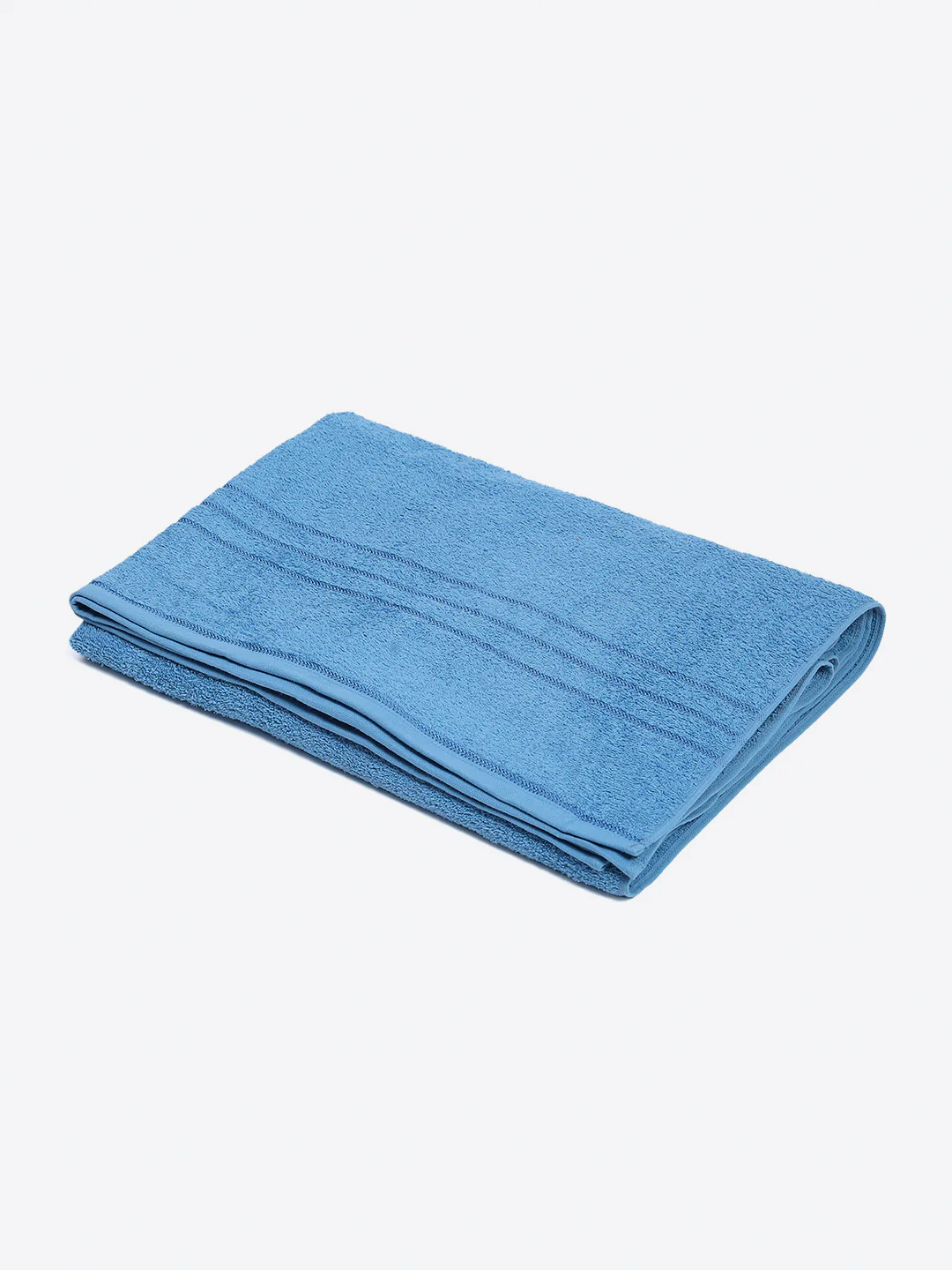 Sky Blue Cotton Solid 350 GSM Car Towel (Soho) - Image 2