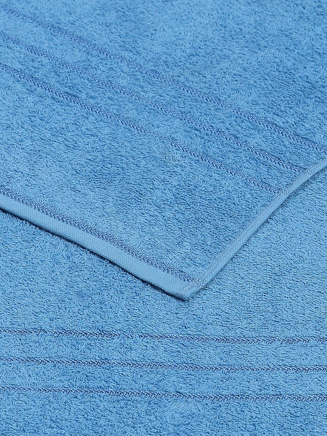 Sky Blue Cotton Solid 350 GSM Car Towel (Soho) - Image 4