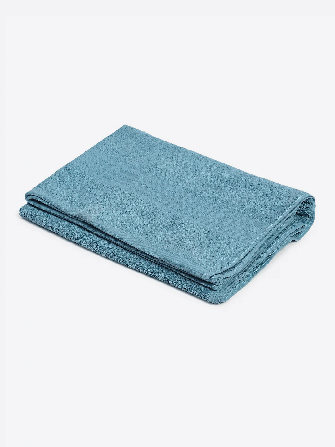 Sky Blue Cotton Solid 400 GSM Bath Towel (Jazz) - Image 2