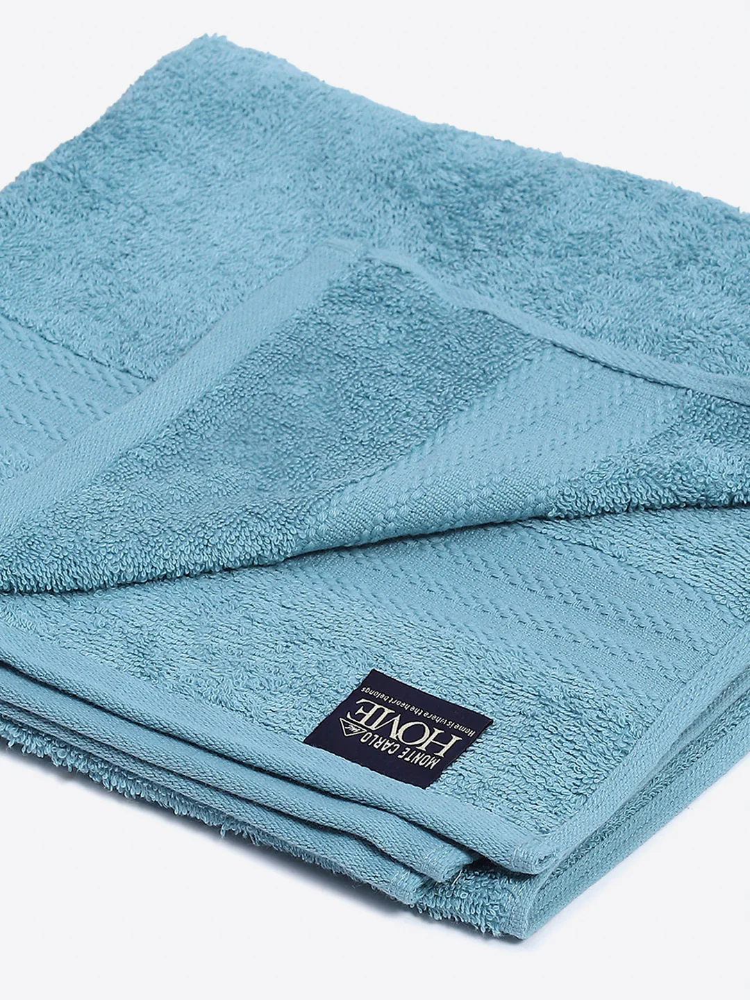 Sky Blue Cotton Solid 400 GSM Bath Towel (Jazz) - Image 3