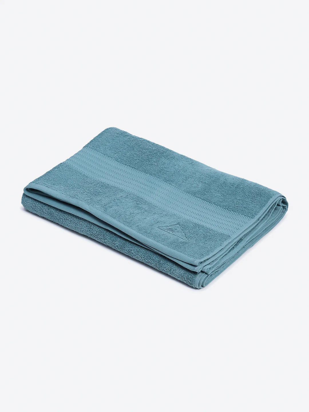 Sky Blue Cotton Solid 400 GSM Car Towel (Jazz) - Image 2