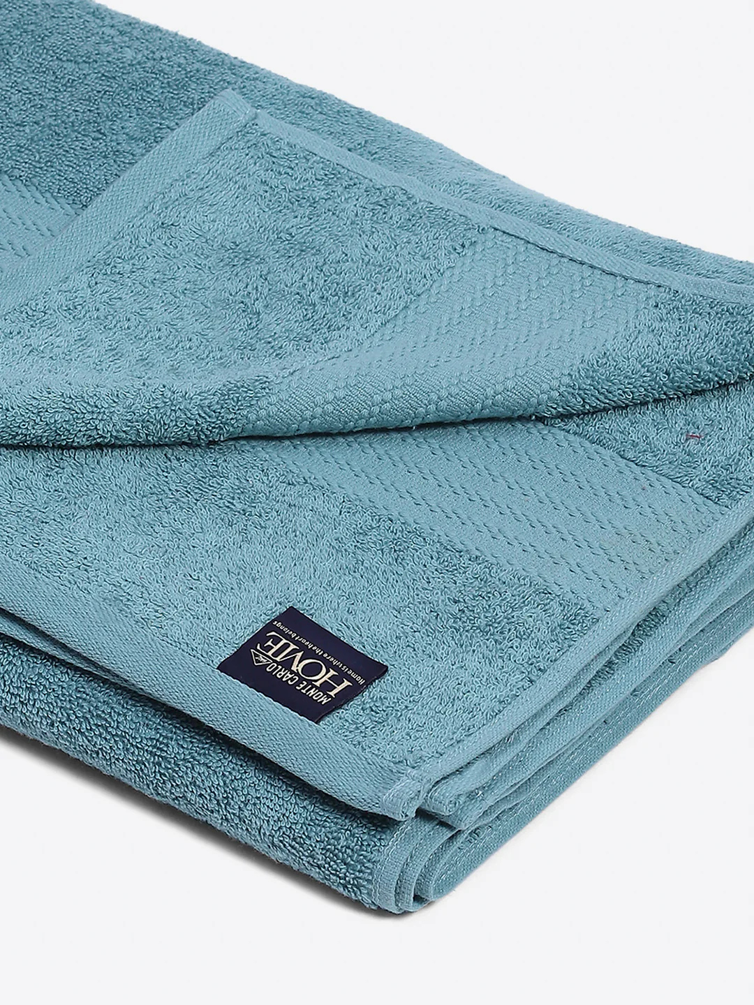 Sky Blue Cotton Solid 400 GSM Car Towel (Jazz) - Image 3
