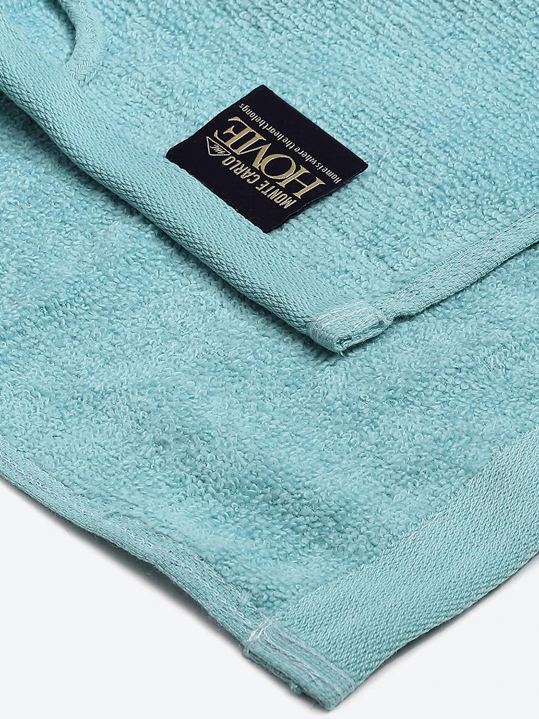 Sky Blue Cotton Solid 600 GSM Face Towel (Pack of 4) - Image 3