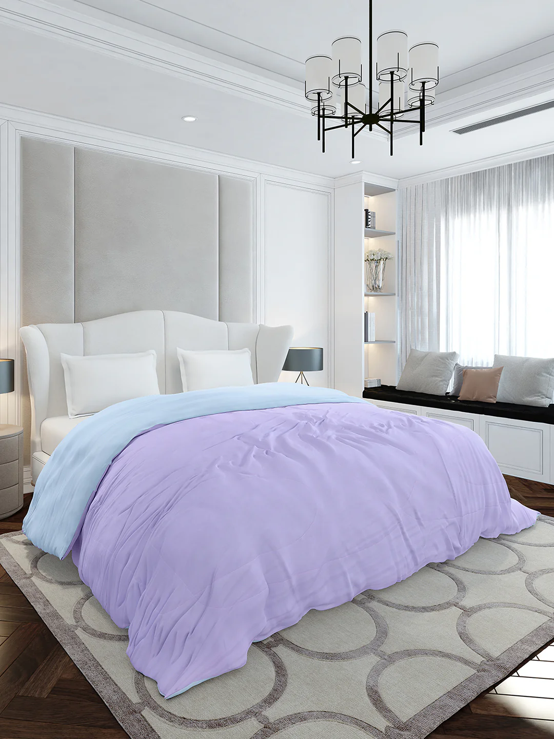 Solid Double Bed 110 GSM Comforter for AC Room - (Icefelgdb) - Image 4