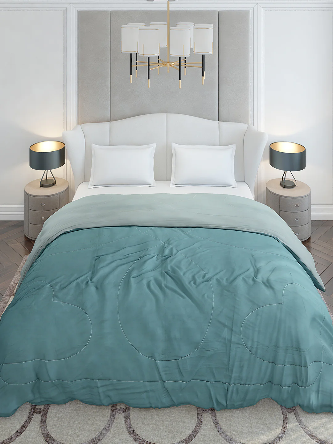 Solid Double Bed 110 GSM Comforter for AC Room - (Icefelgdb) - Image 3