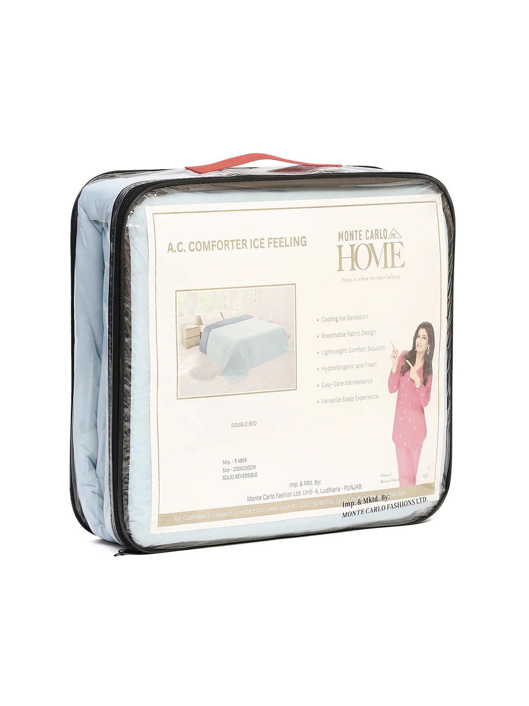 Solid Double Bed 110 GSM Comforter for AC Room - (Icefelgdb) - Image 12
