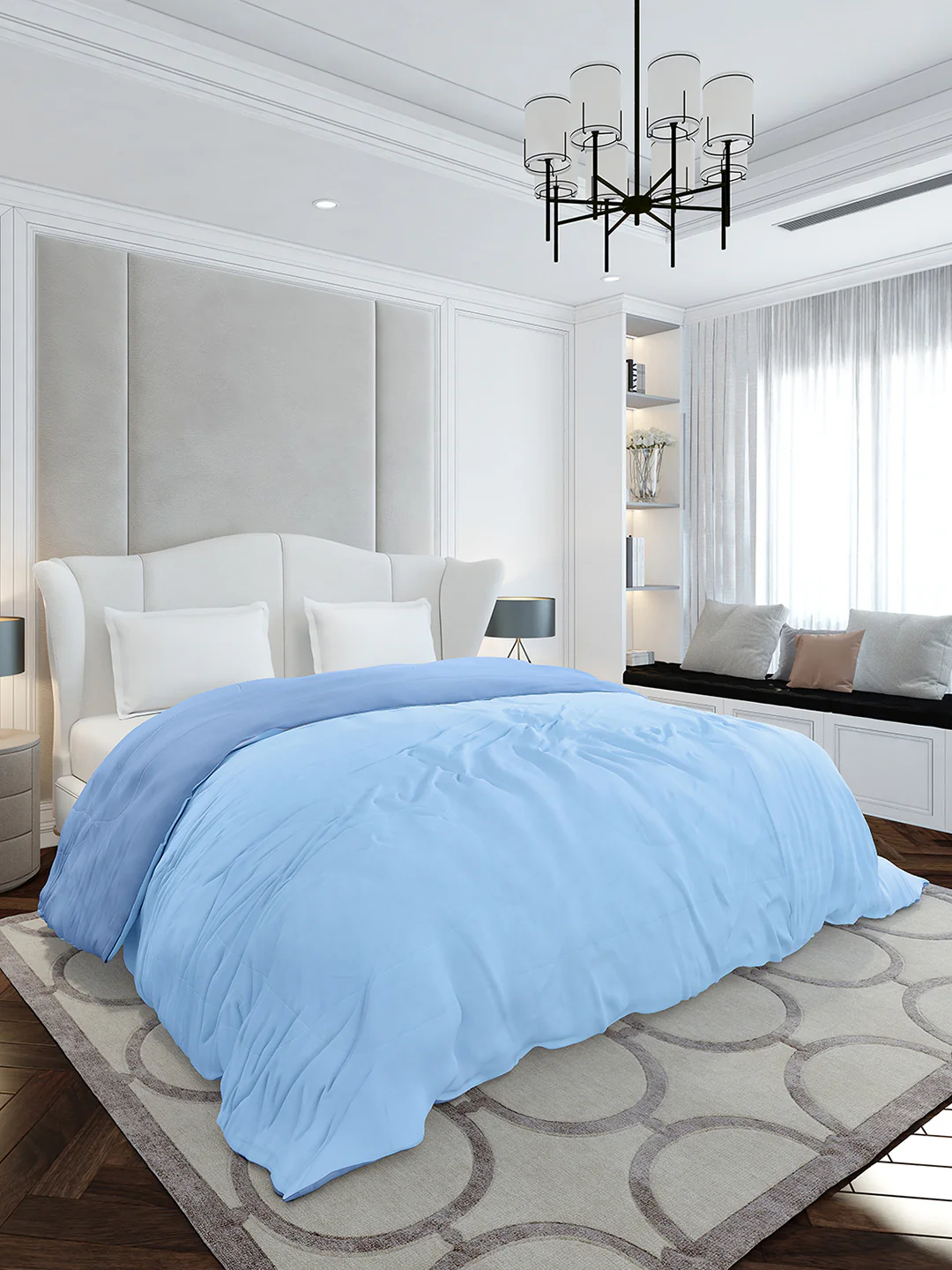 Solid Double Bed 110 GSM Comforter for AC Room - (Icefelgdb) - Image 5