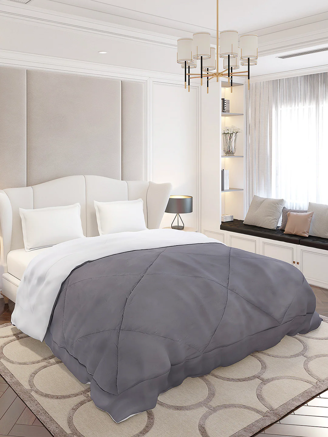 Solid Double Bed 210 GSM Comforter Ava for Mild Winter (Weight 0.9 kg) - Image 4