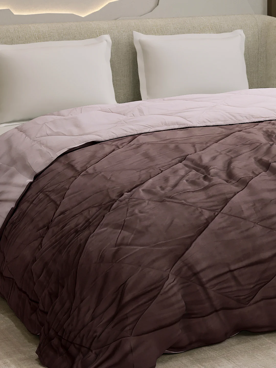 Solid Double Bed 3 Ply Comforter for AC Room - (Melange) - Image 6