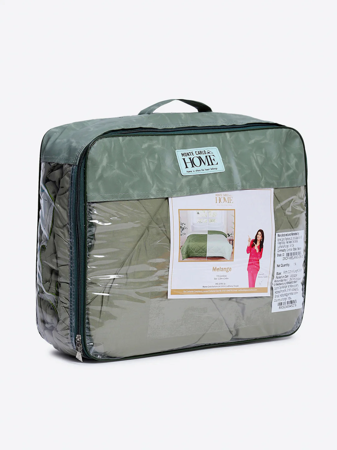Solid Double Bed 3 Ply Comforter for AC Room - (Melange) - Image 11