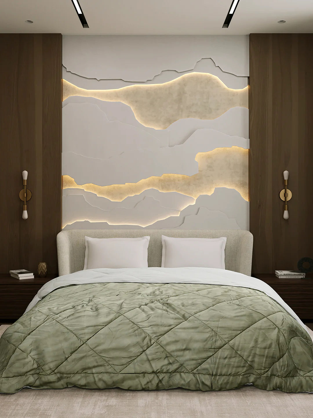 Solid Double Bed 3 Ply Comforter for AC Room - (Melange) - Image 2