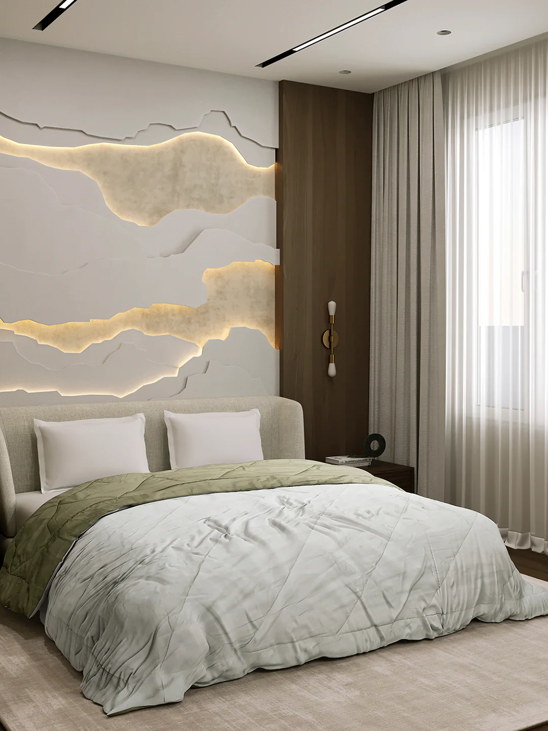 Solid Double Bed 3 Ply Comforter for AC Room - (Melange) - Image 5