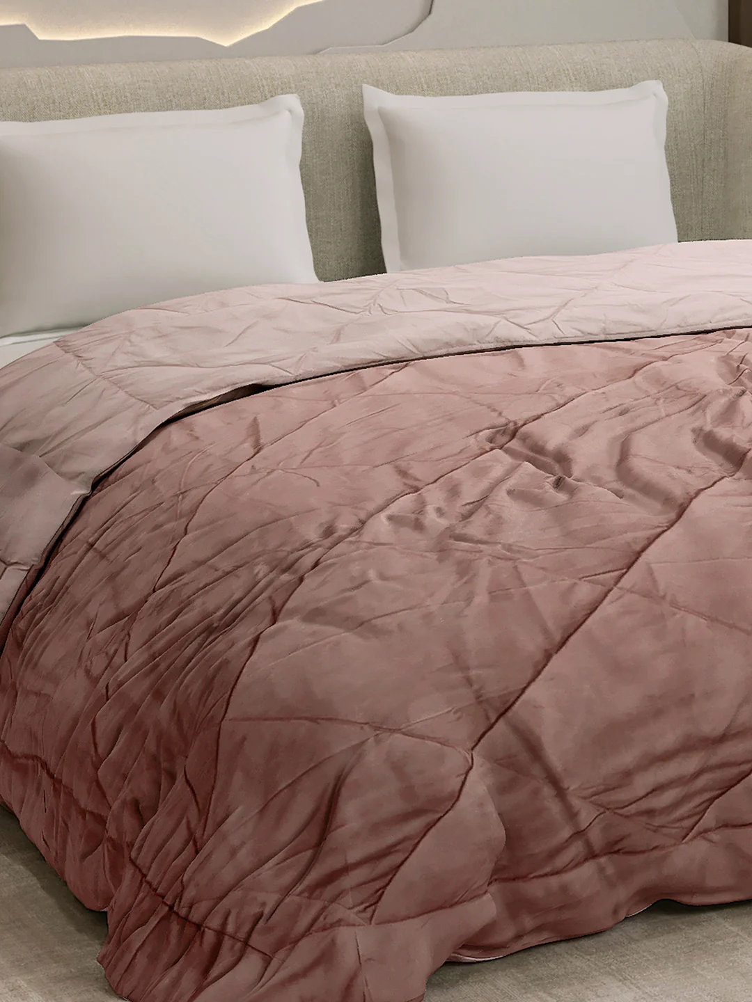 Solid Double Bed 3 Ply Comforter for AC Room - (Melange) - Image 6